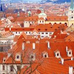 Panoràmica de les teulades de Praga.