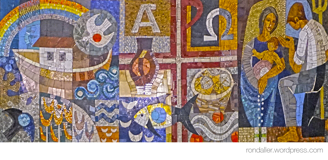 Nostra Senyora del Roser, Armand Olivé-Milián, mosaic,