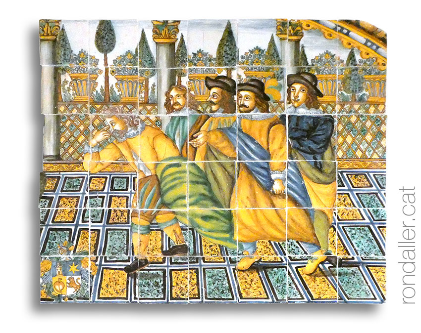 plafons ceràmics de Sant Francesc de Terrassa. Detall.