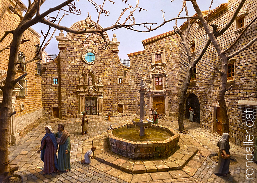 Diorama nadalenc representant la plaça de Sant Felip Neri de Barcelona.